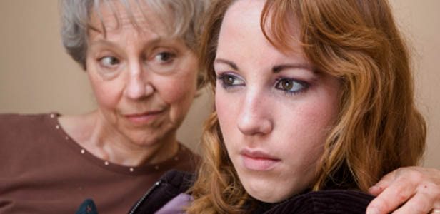 Mother and Daughter sitting together
