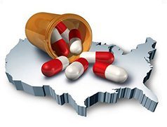 america with pill bottle