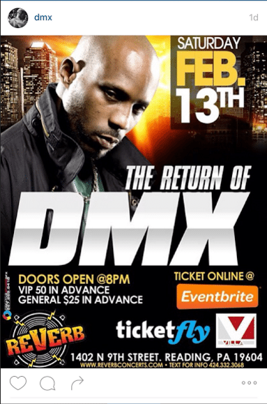DMX Overdose Concert Info