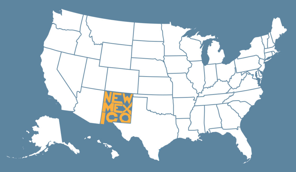 New Mexico highlighted on map