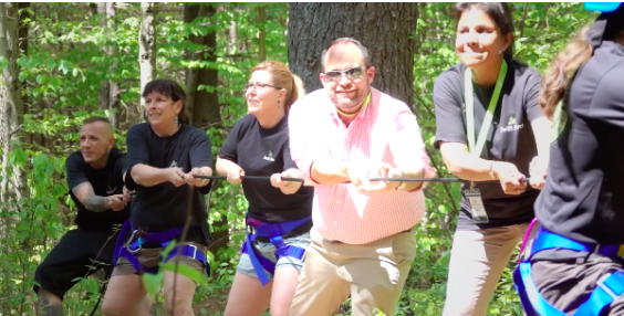 people playing tug of war