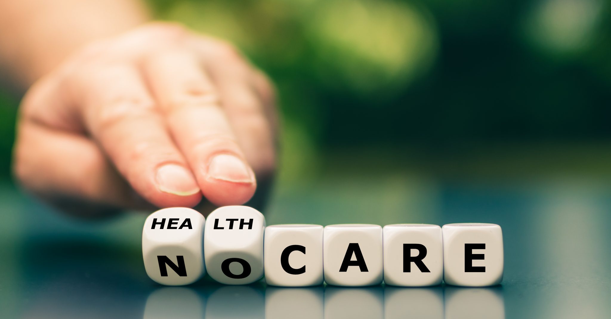 Dice turned from "nocare" to "healthcare"