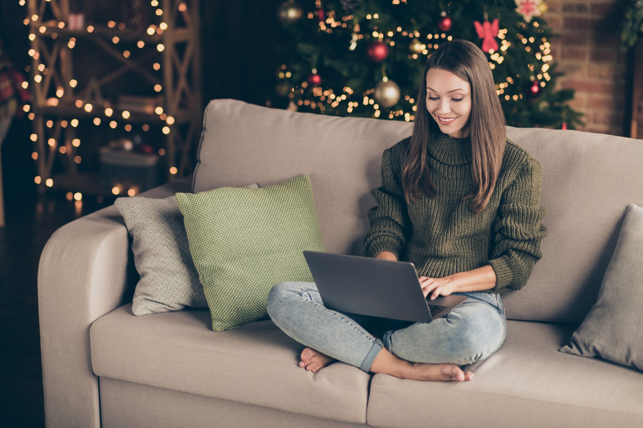 woman getting virtual care over the holidays