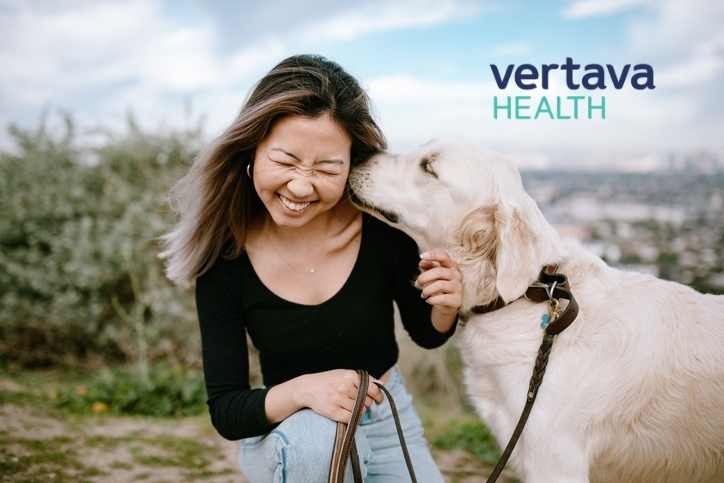 woman with dog